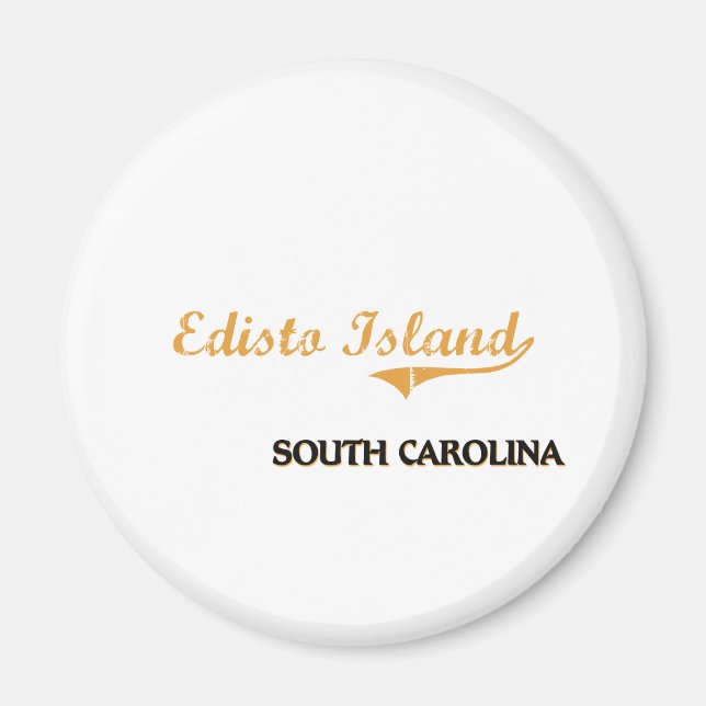 Imán Clásico de Edisto Island South Carolina (Frente)
