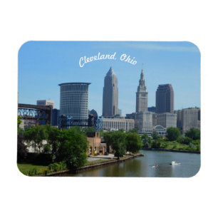 Imán clásico de la opinión del río de Clevelan
