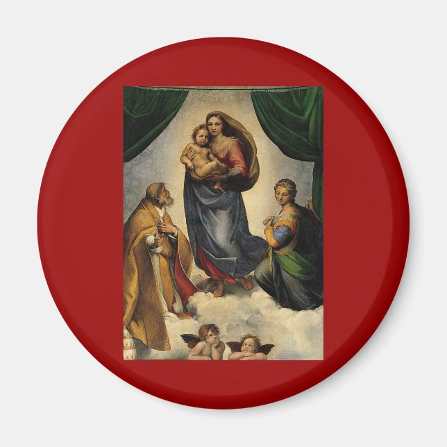 Imán Clásico de Raphael "Sistine Madonna" (alrededor de (Frente)