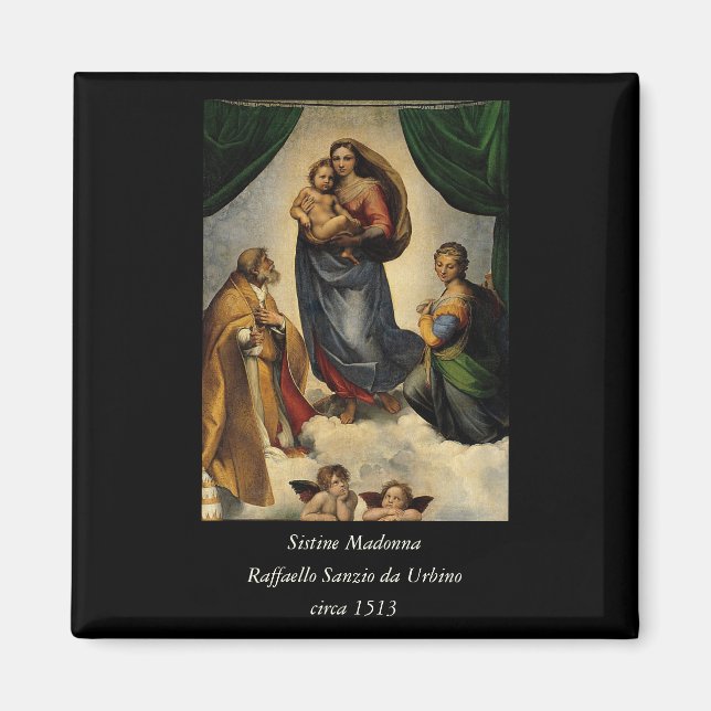 Imán Clásico de Raphael "Sistine Madonna" (alrededor de (Frente)