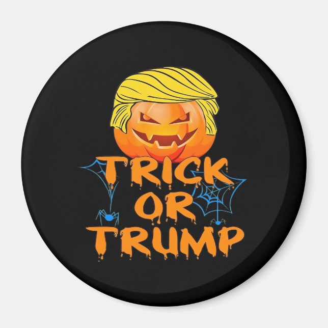 Imán Clásico de Trumpkin de Halloween (Frente)