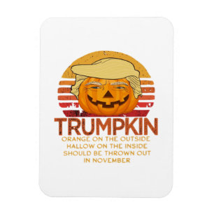 Imán Clásico divertido de Trumpkin Halloween - Calabaza