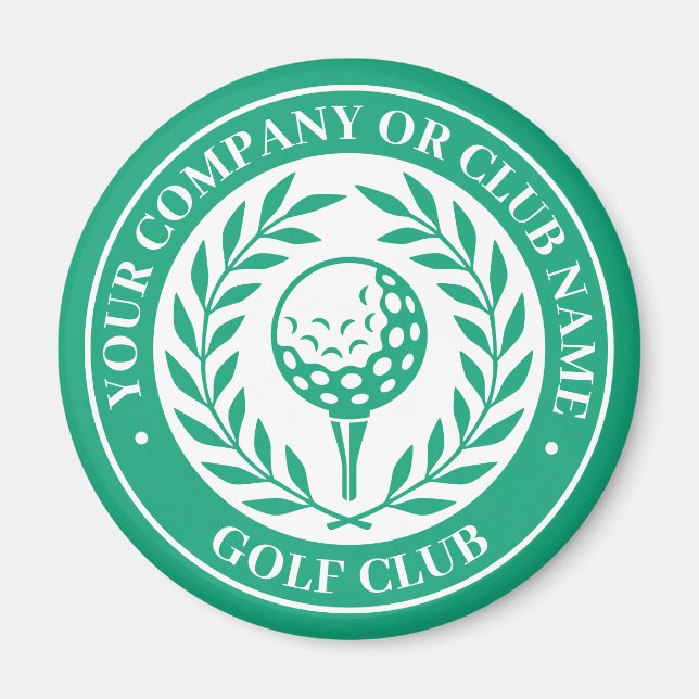 Imán Clásico Golf Personalizado Nombre Verde (Frente)
