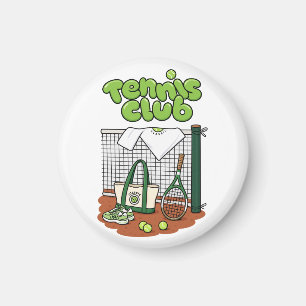 Imán Clásico Gráfico Deportivo Club de Tenis – Verde Te