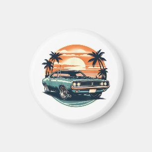 Imán Clásico Muscularmente Car Retro Estilo Vintage