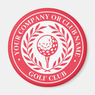 Imán Clásico Personalizado Golf Club Company Nombre Red