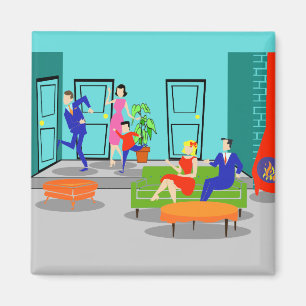 Imán clásico retro de la televisión