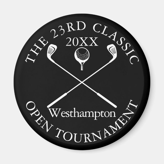 Imán Clásico Torneo de Golf Elegante (Frente)