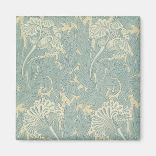Imán Clásico Tulipán Azul Floral de William Morris