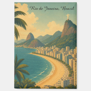 Imán Clásico Vintage Río de Janeiro Brasil Copacabana