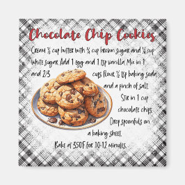 Imán Classic Chocolate Chip Cookie Recipe Kitchen Decor