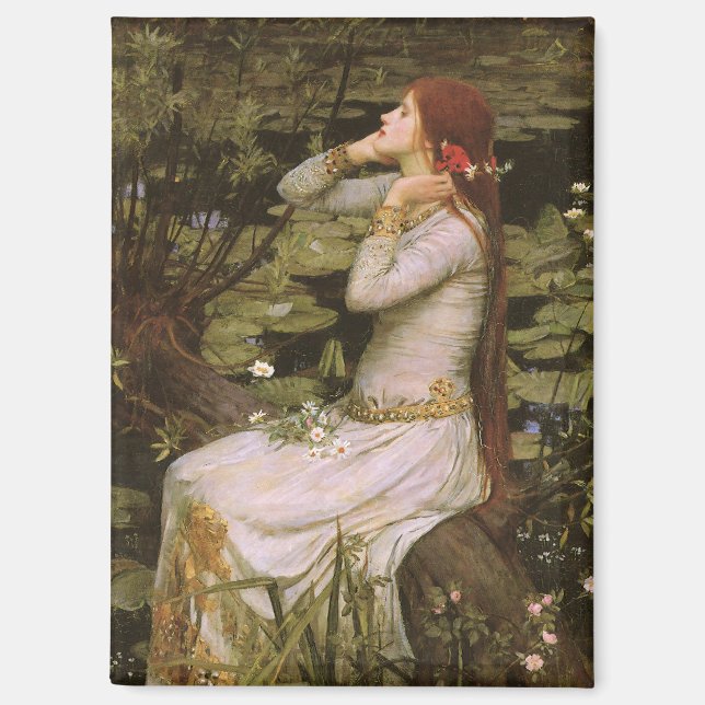 Imán Classic Shakespeare Ophelia Pond Lily Fine Art (Anverso)