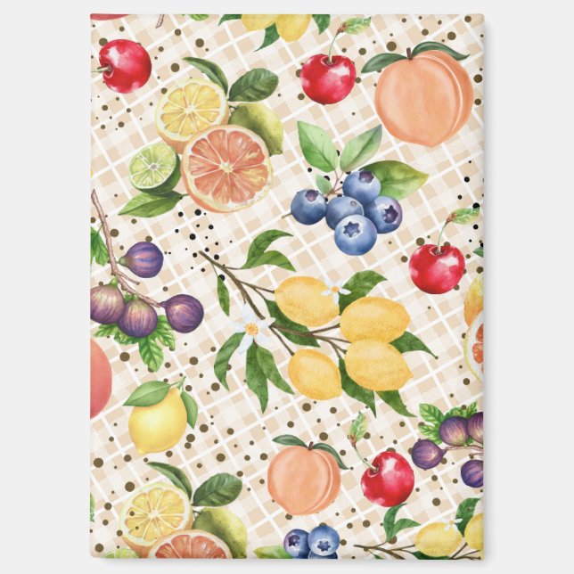 Imán Classy beautiful botanical pattern beige (Anverso)