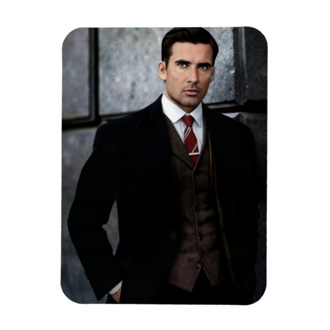 Imán Classy Gentleman flexible photo magnet (Vertical)