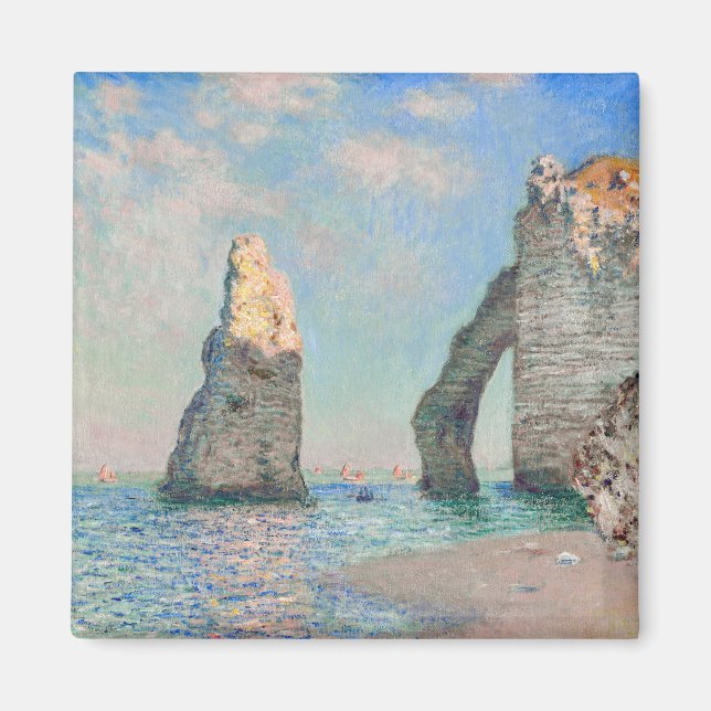 Imán Claude Monet - Acantilados en Etretat (Frente)