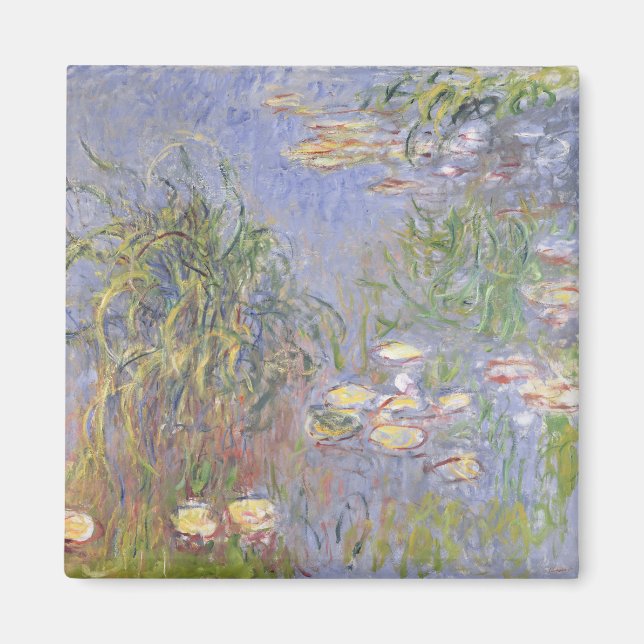 Imán Claude Monet | Algas de agua, grupo de hierbas (Frente)
