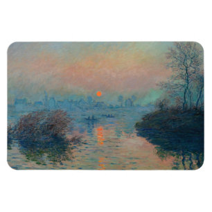 Imán Claude Monet - Atardecer en el Sena en Lavacourt
