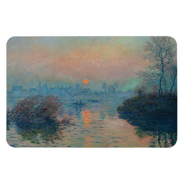 Imán Claude Monet - Atardecer en el Sena en Lavacourt (Horizontal)