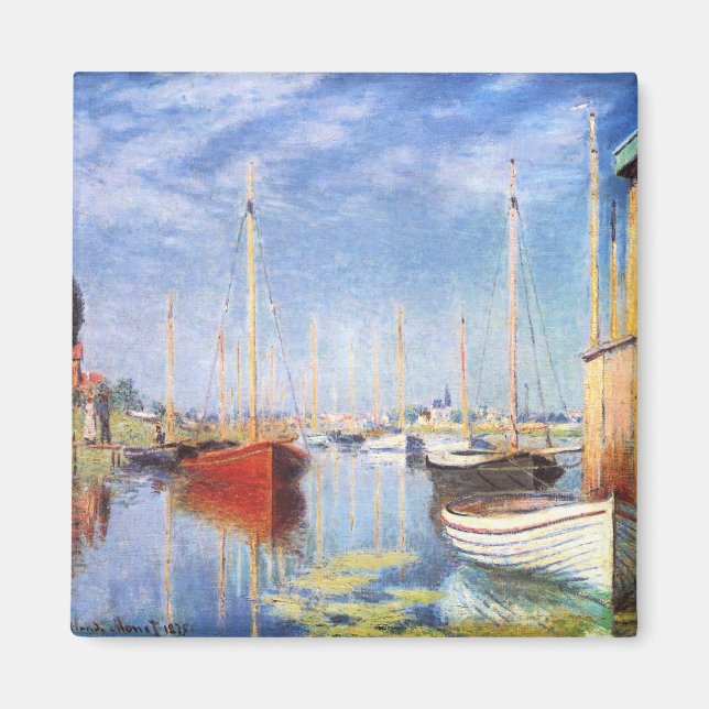 Imán Claude Monet: Barcos de placer en Argenteuil (Frente)