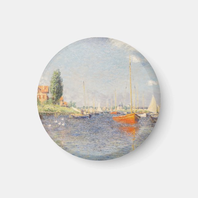 Imán Claude Monet. Barcos Rojos, Argentina (Frente)
