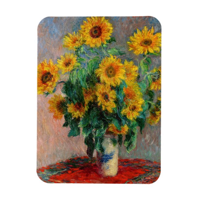Imán Claude Monet - Bouquet de girasoles (Vertical)