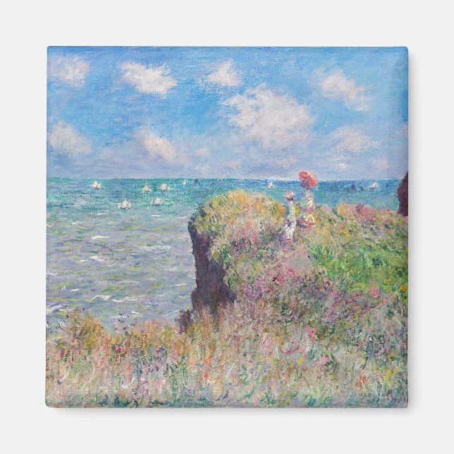 Imán Claude Monet - Camino acantilado en Pourville (Frente)