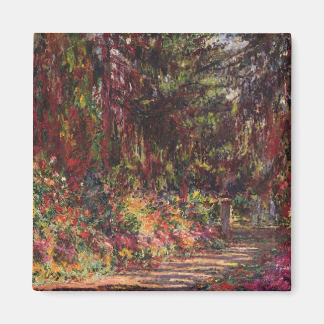 Imán Claude Monet | Camino del jardín en Giverny (Frente)