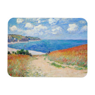 Imán Claude Monet - Camino en los campos de trigo de Po