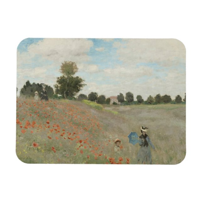 Imán Claude Monet - Campo de amapola (Horizontal)