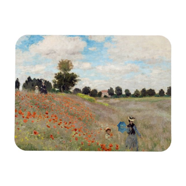 Imán Claude Monet - Campo de amapolas (Horizontal)