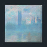 Imán Claude Monet. Casas del Parlamento de Londres. Azu<br><div class="desc">Claude Monet "Houses of Parliament,  London" imán.</div>