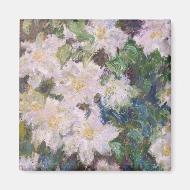 Imán Claude Monet - Clemátides blancas (Frente)