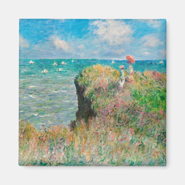 Imán Claude Monet-Cliff Walk en Pourville (Frente)