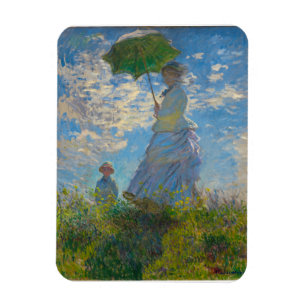 Imán Claude Monet con una sombrilla