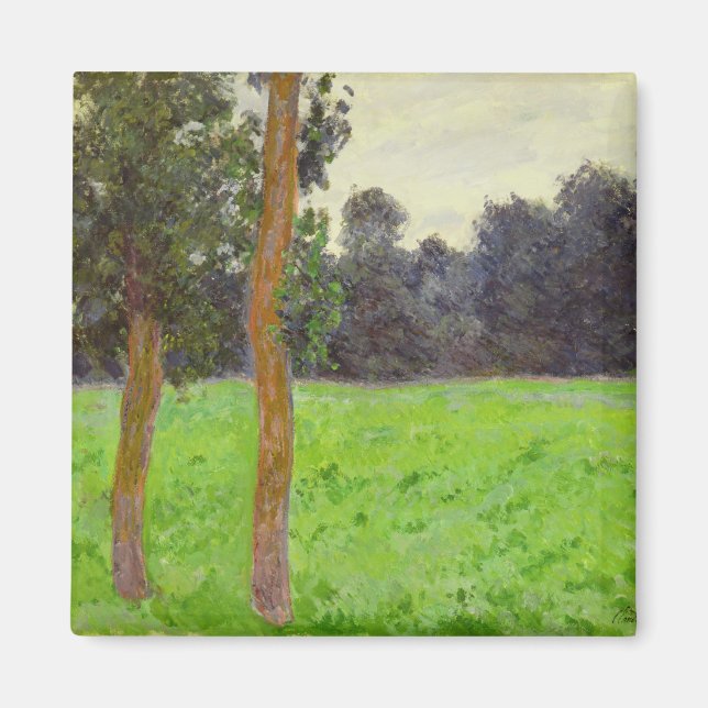 Imán Claude Monet | Deux Arbres dans la Prairie (Frente)
