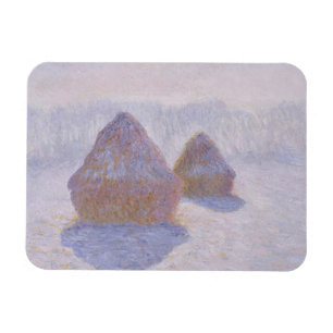 Imán Claude Monet   Efecto Haystacks de Nieve y Sol