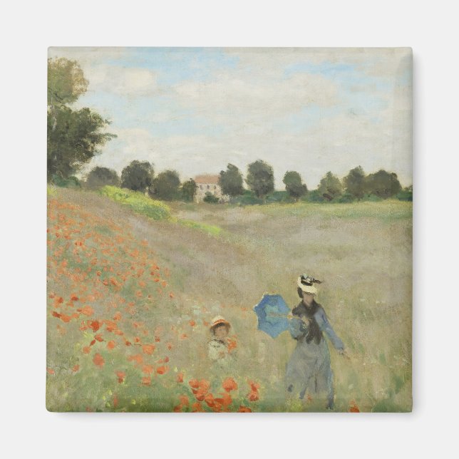 Imán Claude Monet El campo de amapolas cerca de Argente (Frente)