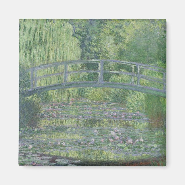 Imán Claude Monet | El Estanque Acuático: Armonía Verde (Frente)