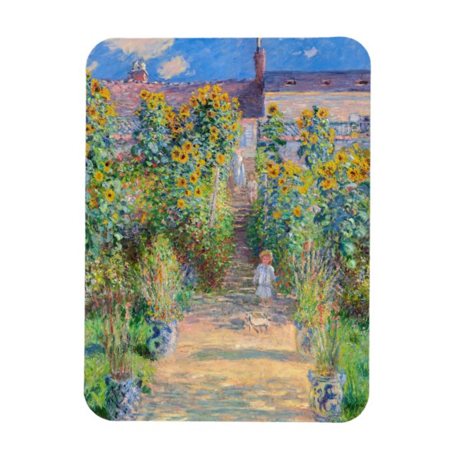 Imán Claude Monet - El jardín del artista en Vetheuil (Vertical)