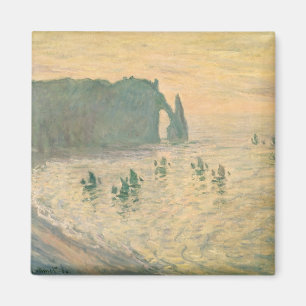 Imán Claude Monet el   los acantilados en Etretat, 1886