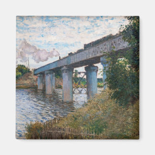 Imán Claude Monet - El puente ferroviario en Argenteuil