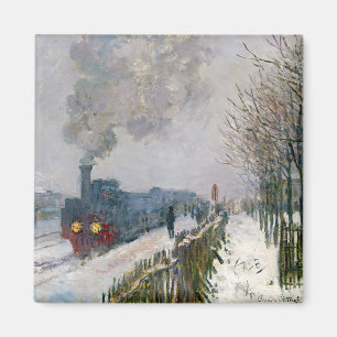 Imán Claude Monet - El tren en la nieve / La locomotora