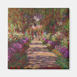 Imán Claude Monet el   un camino en el jardín de Monet