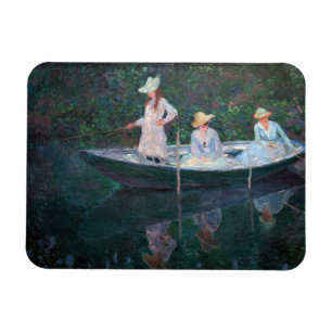 Imán Claude Monet - En el barco Norvegienne en Giverny