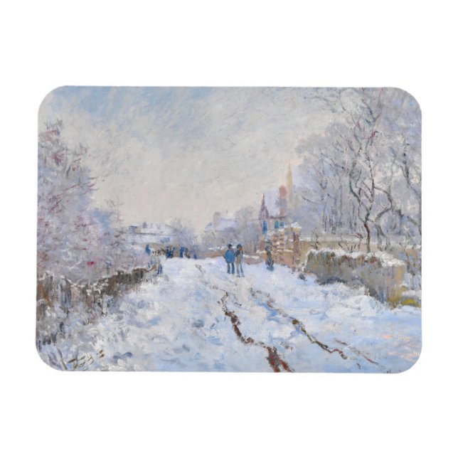 Imán Claude Monet - Escena de nieve en Argentina (Horizontal)