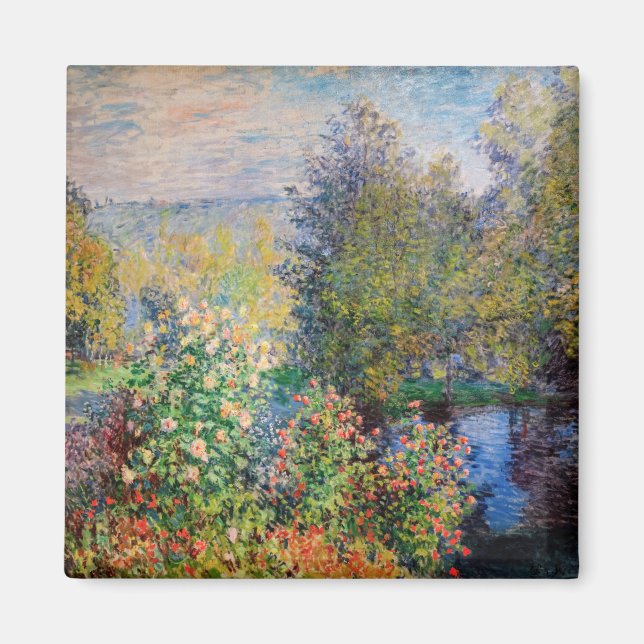 Imán Claude Monet - Esquina del jardín de Montgeron (Frente)