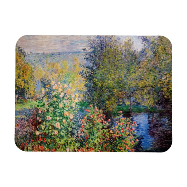 Imán Claude Monet - Esquina del jardín de Montgeron (Horizontal)