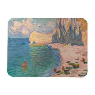 Imán Claude Monet - Etretat: playa y Falaise d'Amonet