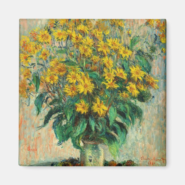Imán Claude Monet - Flores de Tupinambo (Frente)