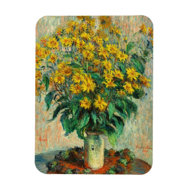 Imán Claude Monet - Flores de Tupinambo (Vertical)